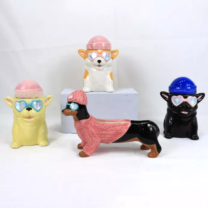 Người giữ nến gốm động vật