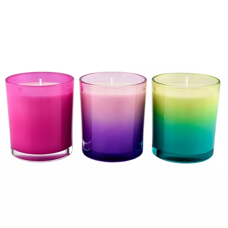 Giá đỡ nến thủy tinh màu gradient