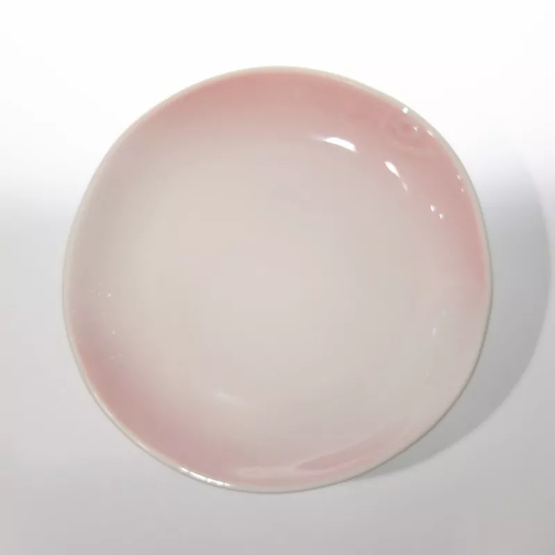 Đĩa gốm sứ tròn ombre tối giản