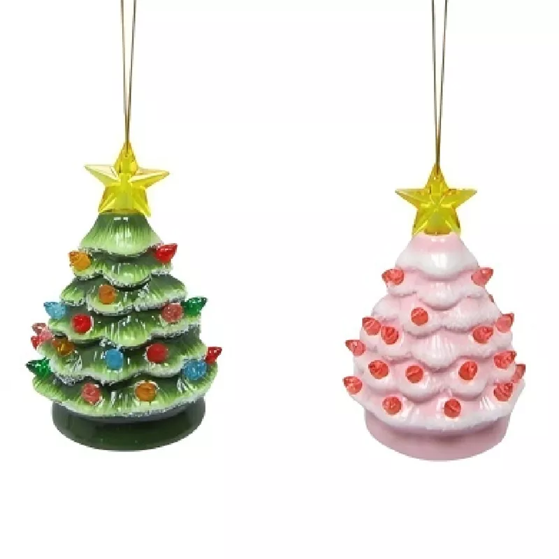 Trang trí trang trí cây thông Noel bằng gốm có thể tái sử dụng